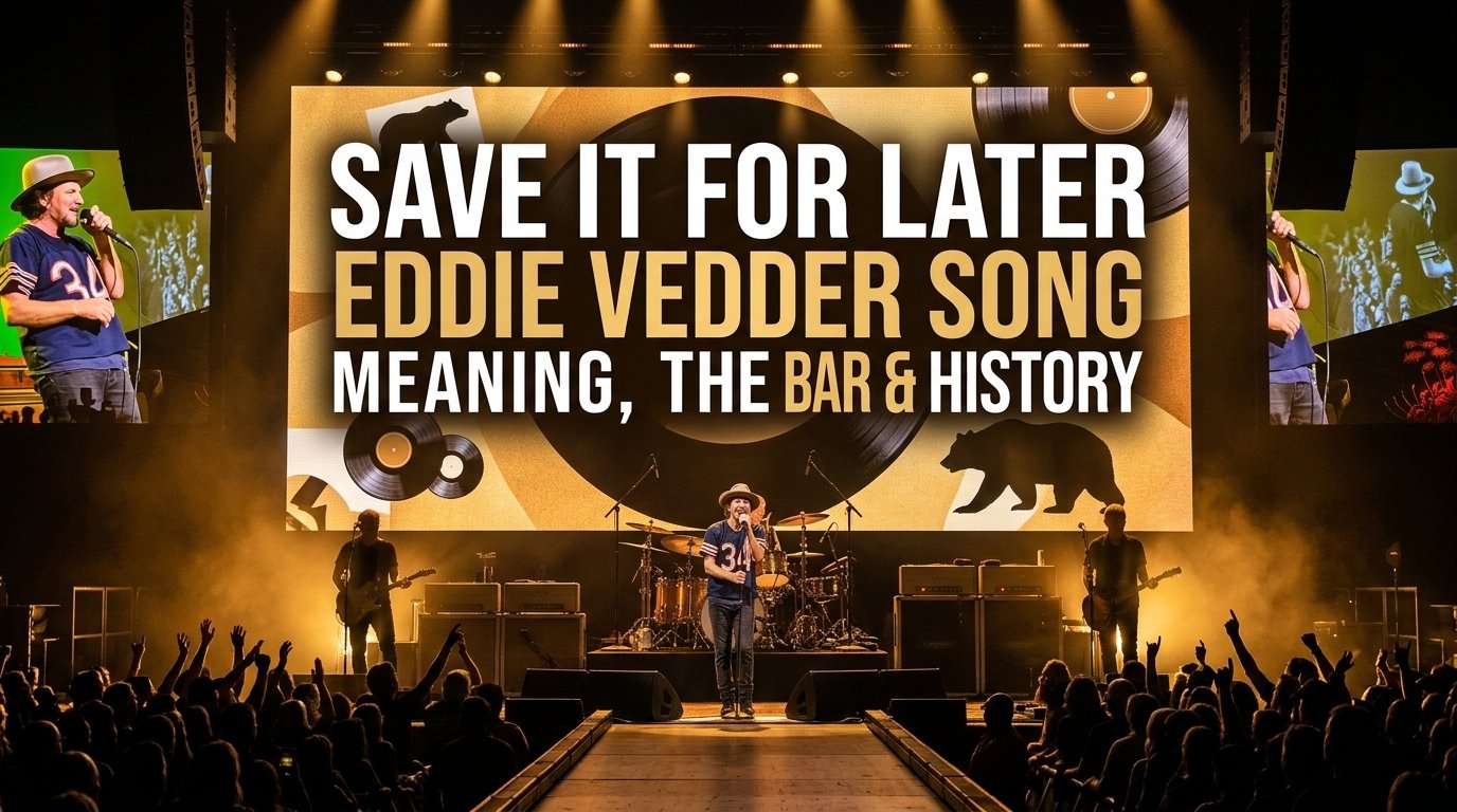 Save It for Later Eddie Vedder Song Meaning, The Bear & History